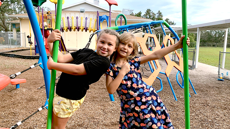 girls on playground